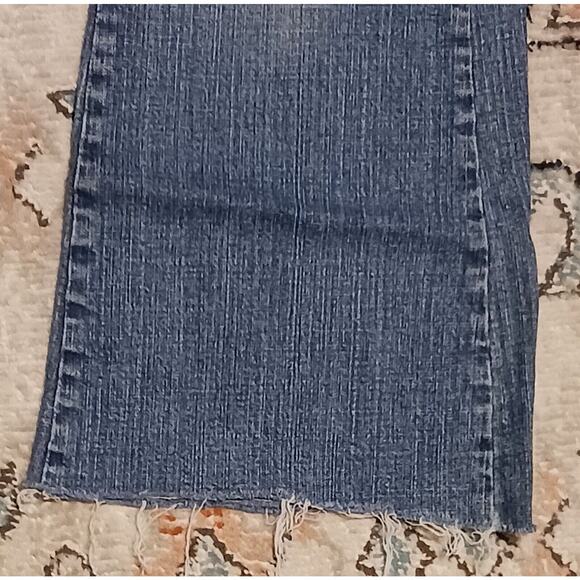 Women Flare Jeans Size 11 Mid Rise Stretch Denim 31"x28.5" SO Wear It Declare it - Picture 7 of 10